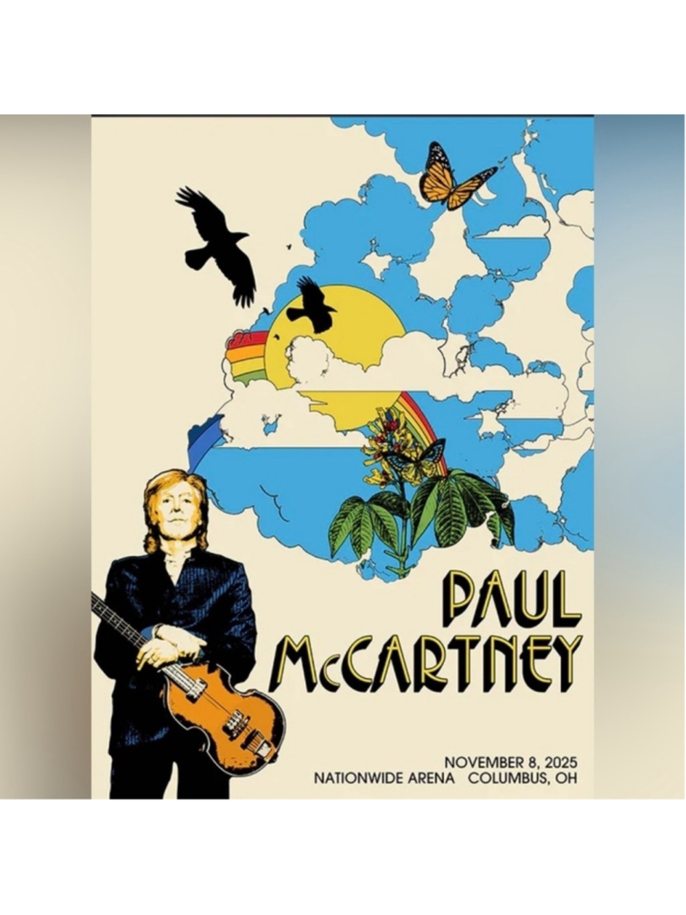Paul McCartney Got Back 2025 Columbus Event Poster Original | Mint Condition